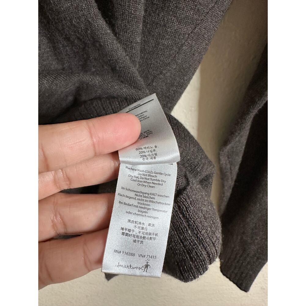 Smartwool Riva Ridge Crewneck Sweater Merino Wool Gray Mens M - Picture 11 of 12